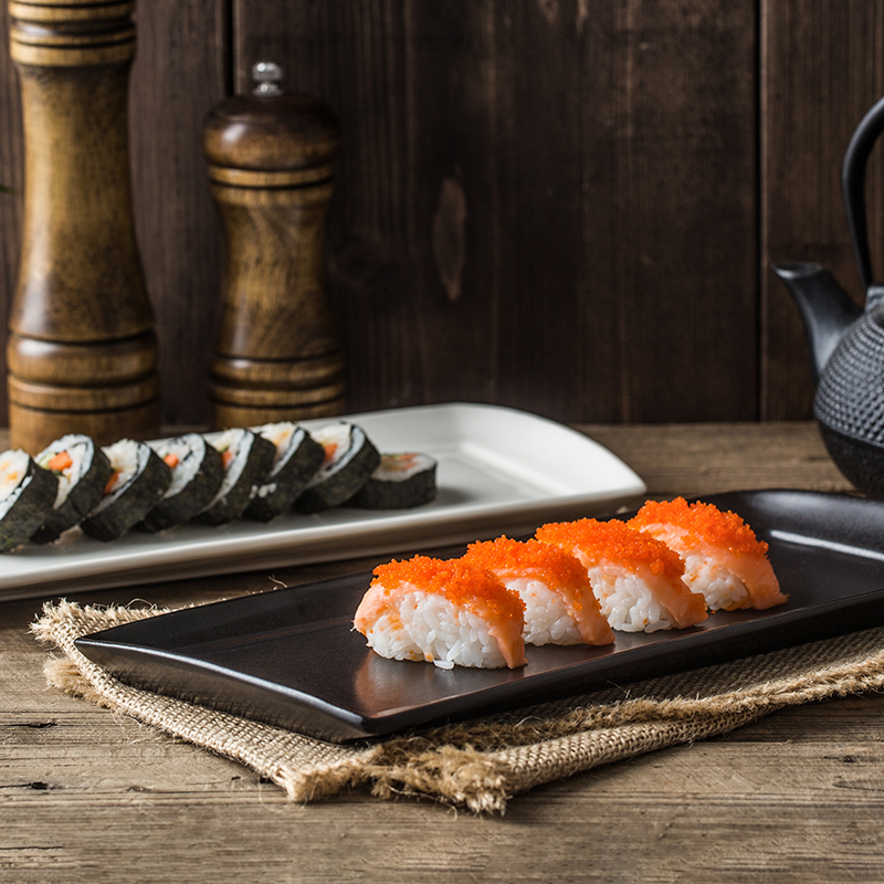 Japanese rectangle ceramic sushi plate household contracted date, western - style food dish fish dish dish plate tableware custom