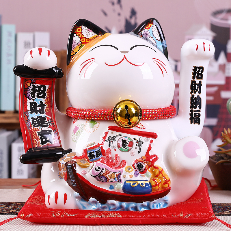 Electric recruitment cat shaking hands automatic waving treasure large shop opening creative gifts home living room