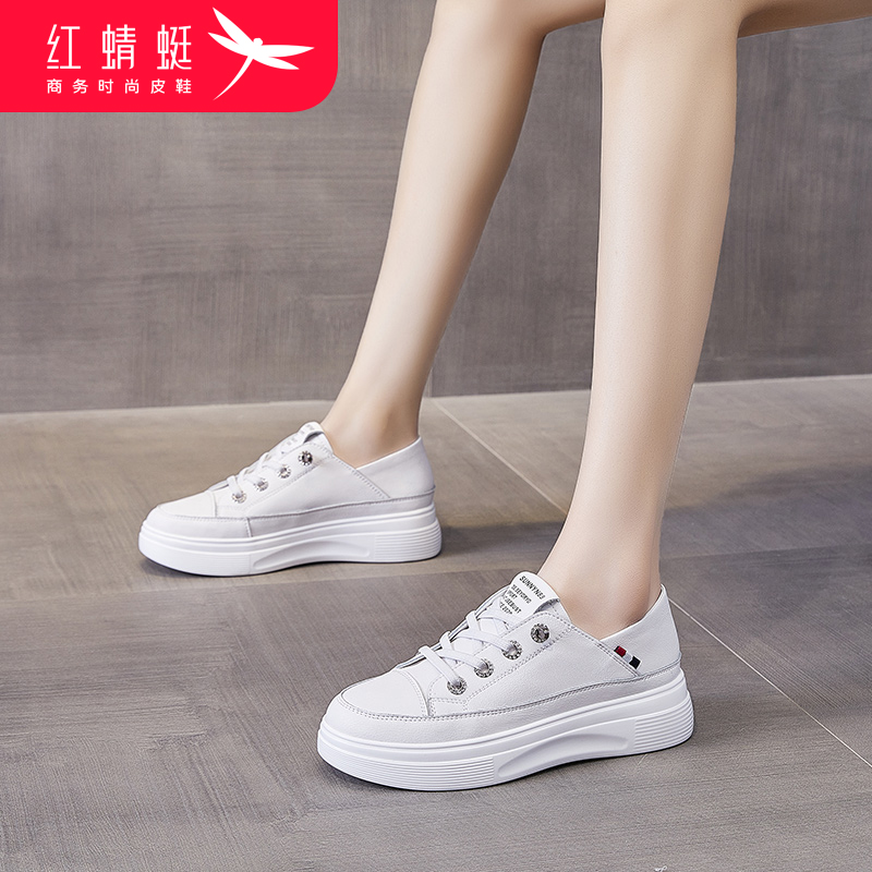 Red dragonfly white shoes women's 2021 new spring women's shoes net red all-match ins super hot casual sports shoes