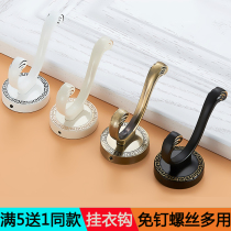 New Chinese clothes hook single wardrobe shoe cabinet porch clothes adhesive hook Wall Wall single hook free of punching