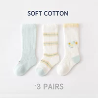 B3048 Зеленая полосатая тройная пара, носки средней трубы к телятам, стиль сетки