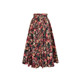 owey goth rose 'RosesinTwilight' retro print skirt full skirt