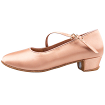 Gloria childrens modern dance shoes girls versatile satin hard-soled dance shoes competition training shoes B701