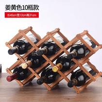 Sichuan Chengdu high-end f red wine rack solid wood red wine e bottle ornaments wine cabinet decorations put wine bottle rack red wine rack