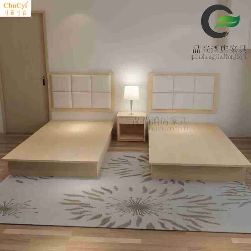 Nội thất khách sạn Quảng Đông thành một bộ đầy đủ của bộ tiêu chuẩn phòng lanh bộ căn hộ giường đơn khung tủ quần áo tủ TV - Nội thất khách sạn tủ quần áo cửa lùa