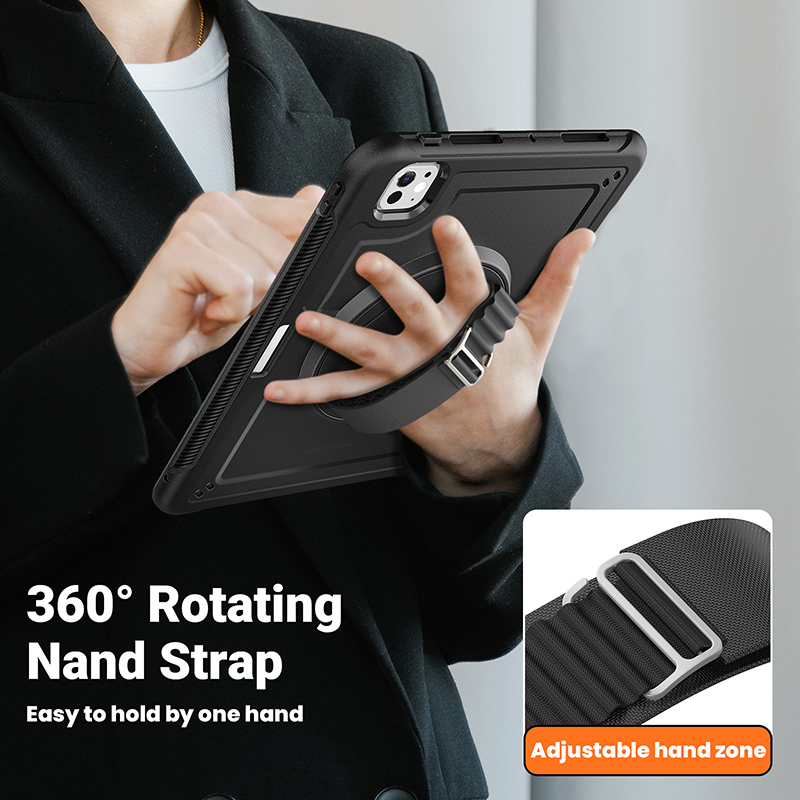 Suitable for 2026 Apple iPad Pro11 Protective Case with Pen Slot Air6/7/8 Tablet Ipadpro 13inch Full Edge Coverage 10/12 Generation Soft Case Silicone Anti-Fall 5/4 Rotating Stand Hand Rest Suitable for 2026 Apple iPad Pro11 Protective Case with Pen Slot Air6/7/8 Tablet Ipadpro 13inch Full Edge Coverage 10/12 Generation Soft Case Silicone Anti-Fall 5/4 Rotating Stand Hand Rest