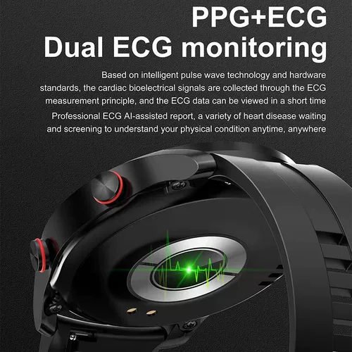 ECG+PPG Bluetooth Call Smart Watch Men Laser Health PR PR