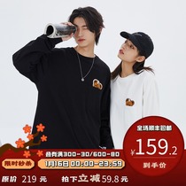 PSO Brand small bear front pocket long sleeve T-shirt for men and women couples 2021 New Trend Base shirt