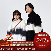 PSO Brand imitation lamb plush jacket men and women tide card warm winter plus velvet padded coat top