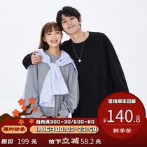 PSO Brand base cotton round neck long sleeve T-shirt men loose Tide Brand base shirt autumn couple top