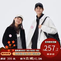 PSO Brand pink Velcro LOGO corduroy coat men spring and autumn 2021 new couple jacket