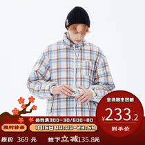 PSO Brand woolen fabric plaid jacket mens cotton-padded winter tide card stand collar cotton jacket cotton jacket