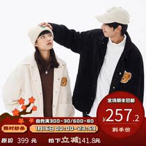PSO Brand Cubs double pocket imitation lamb fleece jacket men plus velvet padded autumn and winter couple jacket