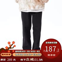 PSO Brand crashing corduroy overalls mens loose straight casual trousers Tide Brand wide-legged old pants