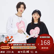 PSO Brand love bear bear print round neck fleece sweater men and women loose 2021 new couples autumn clothes