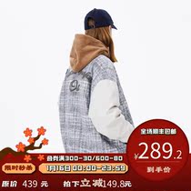 PSO Brand pattern patchwork baseball suit cotton jacket mens tide card jacket winter cotton coat