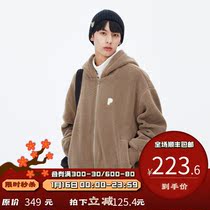 PSO Brand imitation cashmere jacket men winter plus velvet padded 2021 new couple hooded jacket