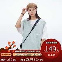 PSO Brand base mint green sweater vest mens Tide Brand v collar knitwear sleeveless vest base shirt