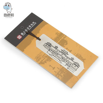 Taipei Palace Museum Cultural and Creative Metal Bookmark Gift, Palace Scene Illustration, Chinese Style Palace Architecture Design, Student Souvenir