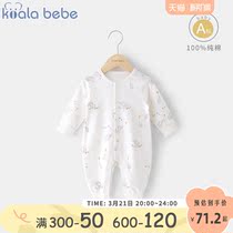 Corra Snub Nose Baby Khacoat Long Sleeve Clothes Spring Pure Cotton Small Flying Elephant One-piece Clothes Baby Spring Autumn Clothes Climbing Clothes