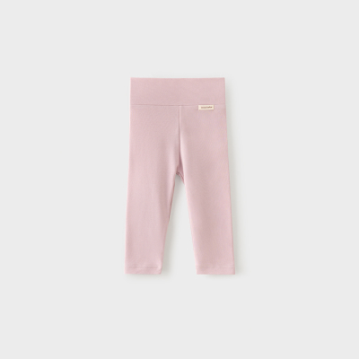 Koala Nose [Pure Color Soft Mist·High Waist Belly Protection Pants] Unisex Baby All-Season Pure Cotton Multi-Color Soft Leggings — 8