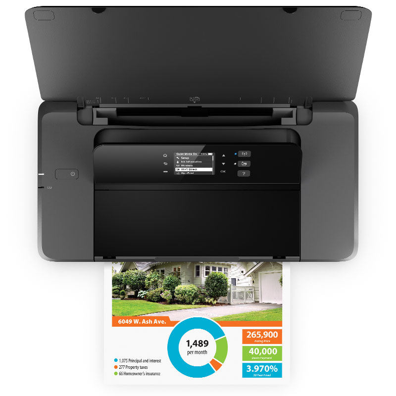 Hp Officejet 200 Mobile Portable Printer A4 Colorful Inkjet Printer Small Mini Wireless Wifi Home Mobile Office Commercial Printer Oj200 Oj258