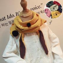 Baby scarf spring and autumn cartoon rabbit ears children Joker shawl cute boys and girls winter warm scarf set