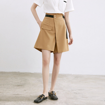 GDZY design feeling small crowdskirt pants straight cylinder loose west turning shorts