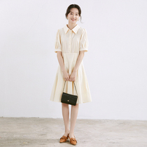 GGDZY elegant temperament sensible slim fit waist loose skirt hem sweet and froth sleevy sleeveless shirt French style dress woman summer