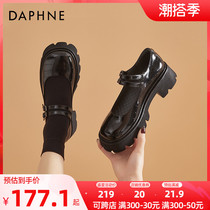 Daphne Inron Little leather shoes womens summer day department women jk shoes Lolita shoes High heel coarse heel Single shoe heel