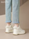 Daphne thick-soled high-top shoes for women 2025 spring and autumn new white shoes for women plus velvet and thickened fur shoes and cotton shoes