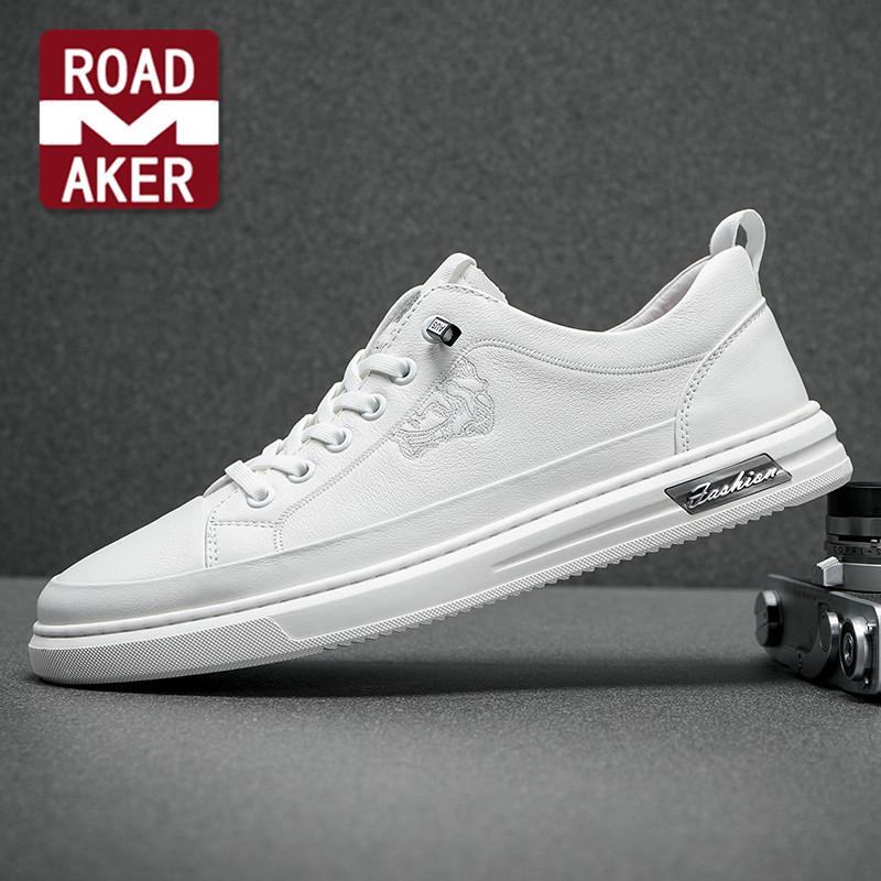Rodmeco men's shoes 2021 new small white shoes male leather trend and casual shoes in spring 2021