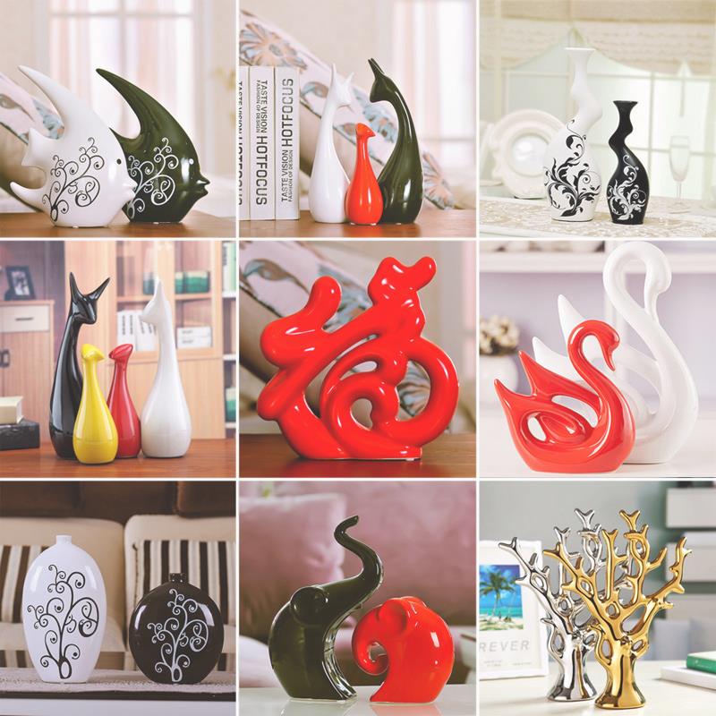 Nordic Style Home Living Room Ceramic Ware Pendulum set up Italian pasta TV Wine Cabinet Adornment Table Little Deer Furnishing