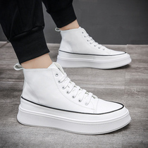 2022 Summer small white shoes men and martin boots tide shoes sports leisure increase mens shoes pure white high hexadel shoes