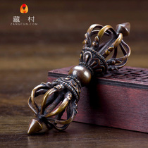 High-end interior decoration supplies household supplies Nepalese handmade red copper nine-strand Vajra pestle Vajra prong supply tools