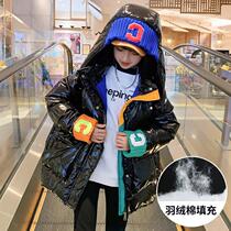 Girls Winter Cotton Clothes 2022 new Yangtze Girls Feather Cotton Clothes Winter Girls thicken cotton coat tide