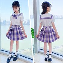 Girls JK Uniform Dress Set 8 College Feng9 Summer School of middle school children spring skirt school dress 12 years old