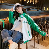 Girls Spring Costume Children Spring and Autumn Net Red Baseball Clothes 2022 New Model Childhood Spring Fashion