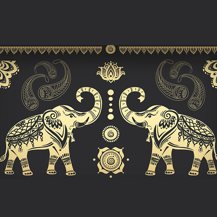 Elephant in a big old customer Thai candles for a single special film