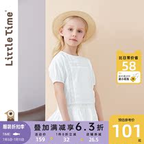littletime children dress small girl skirt Summer thin foreign air 3 year 4 childrens dress 2022 new
