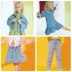 quần áo trẻ em littletime 2020 mùa hè cô gái mới cotton top denim quần ống loe thẳng - Phù hợp với trẻ em