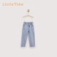 quần áo trẻ em littletime 2020 mùa hè cô gái mới cotton top denim quần ống loe thẳng - Phù hợp với trẻ em