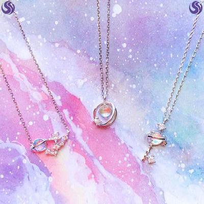 Best friend token sister sister a pair of three necklaces female students cute Korean version of simple Mori ins sweet send female
