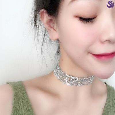 Neck cover scar necklace neck scar mask artifact jewelry neck thyroid surgery Joker collar neck strap 2
