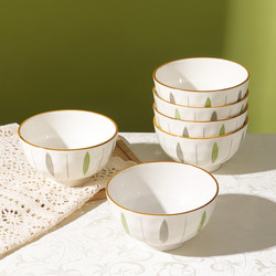 Huaijin Fresh Underglaze Color Rice Bowl, Particularly Beautiful Tableware Small Bowl for Home Use 2025 New Ceramic Eating Bowl