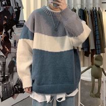 Winter Hong Kong style ins sweater mens loose trendy students Korean version thickened warm bottoming sweater sweater 12