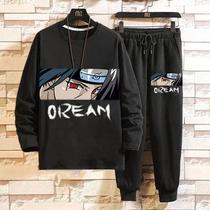 Autumn Winter New Fire Movie Ninja Suit Male Students Casual Cartoon Long Sleeve T-shirt Men 90% Casual Pants 1 2