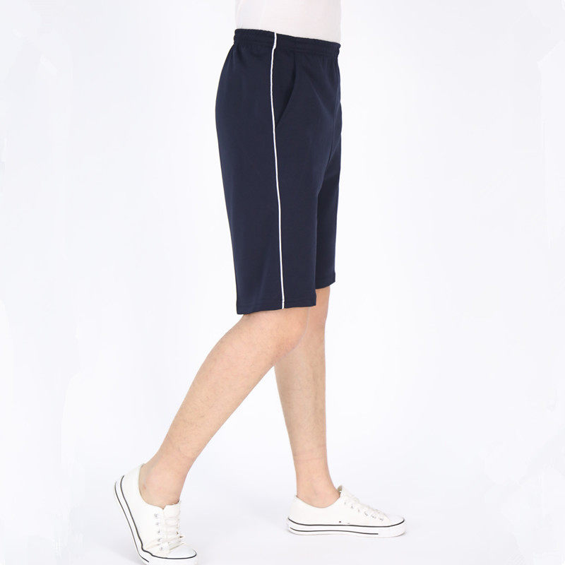 Shenzhen school pants shorts short school uniform pants two bars hidden blue and black five-point pants Sports pants one bar