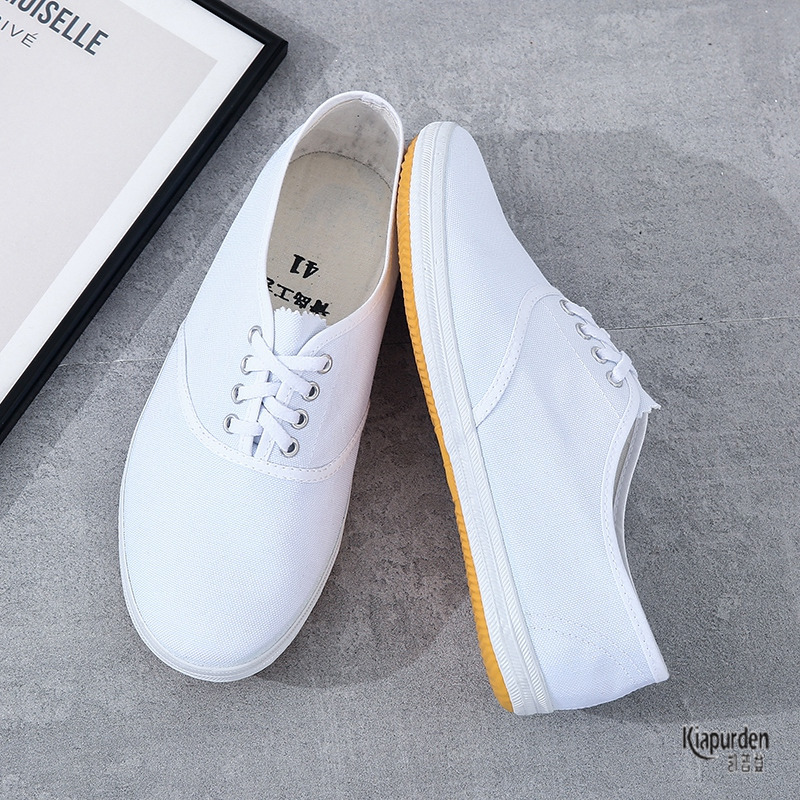White Sneakers, Men's Canvas Shoes, Gymnastics Performance Shoes, Morning Exercise Martial Arts Shoes, Nurse Work Shoes, Women's White Cloth Shoes