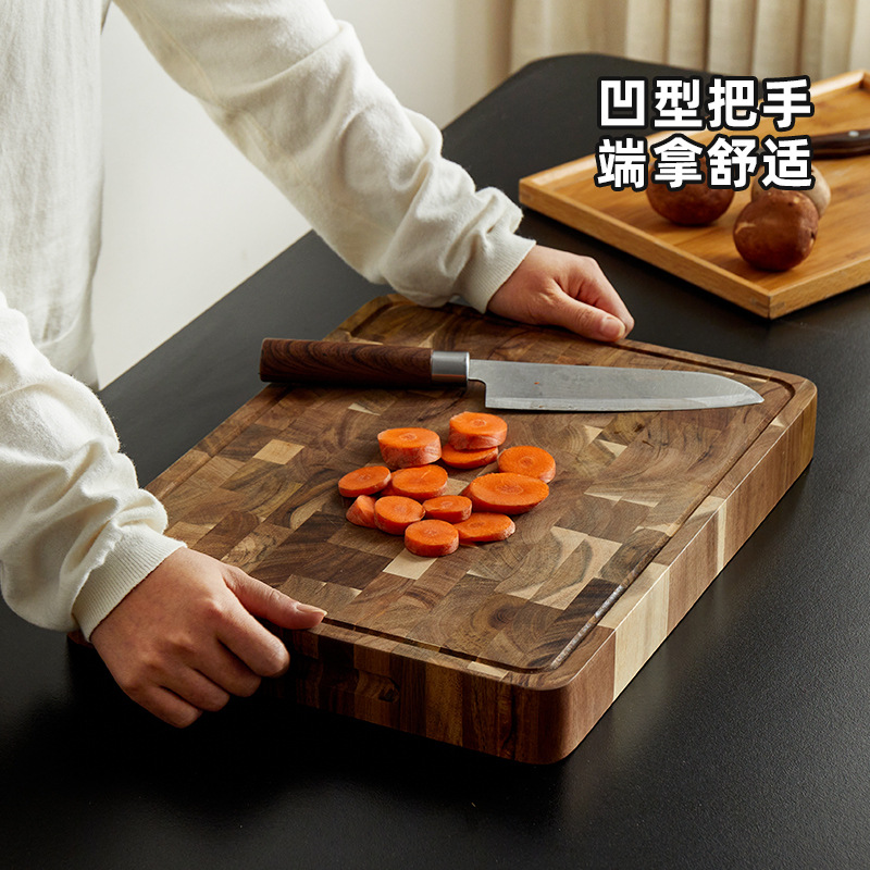 Phase Contemwood Cutting Board Kitchen Home Solid Wood Chopping Board Knife Board Chopped Meat Cut Vegetable Plate Case Board Complementary Cutting Board Cutting Fruit Board-Taobao